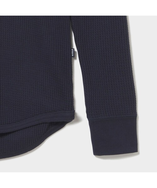 AIGLE（エーグル）の「吸水速乾 ワッフルドロップショルダー 長袖Ｔシャツ（Tシャツ/カットソー・レディース・ライトブルー/アイボリー/ダークネイビー・S/M/L）」の18枚目の写真