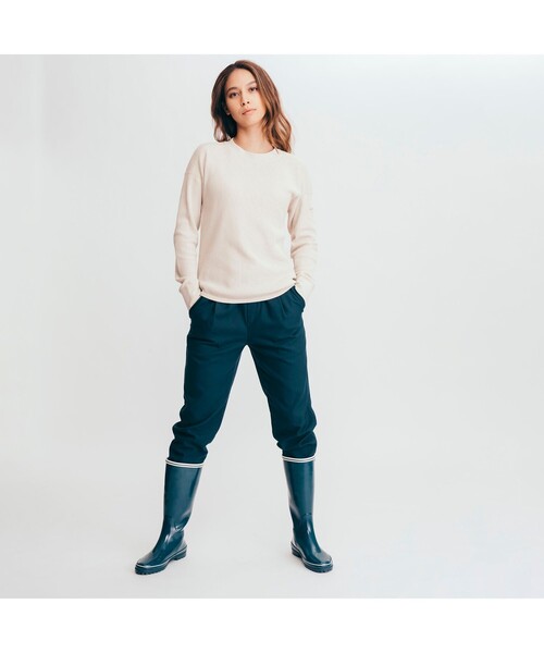 AIGLE（エーグル）の「吸水速乾 ワッフルドロップショルダー 長袖Ｔシャツ（Tシャツ/カットソー・レディース・ライトブルー/アイボリー/ダークネイビー・S/M/L）」の20枚目の写真