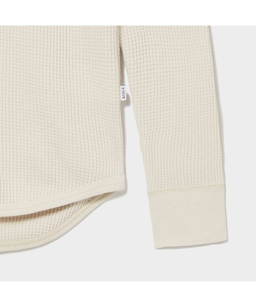 AIGLE（エーグル）の「吸水速乾 ワッフルドロップショルダー 長袖Ｔシャツ（Tシャツ/カットソー・レディース・ライトブルー/アイボリー/ダークネイビー・S/M/L）」の19枚目の写真