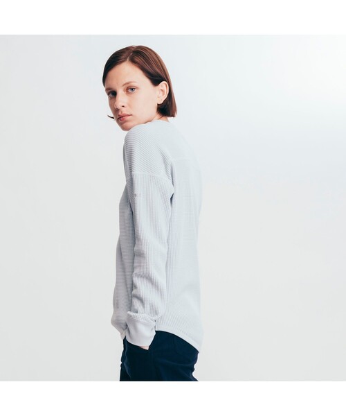AIGLE（エーグル）の「吸水速乾 ワッフルドロップショルダー 長袖Ｔシャツ（Tシャツ/カットソー・レディース・ライトブルー/アイボリー/ダークネイビー・S/M/L）」の21枚目の写真
