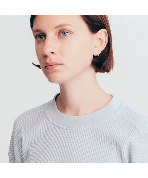 AIGLE（エーグル）の「吸水速乾 ワッフルドロップショルダー 長袖Ｔシャツ（Tシャツ/カットソー・レディース・ライトブルー/アイボリー/ダークネイビー・S/M/L）」の17枚目の写真