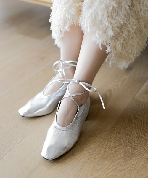 スクエアトゥレースアップメリージェーンパンプス（パンプス）｜SESTO