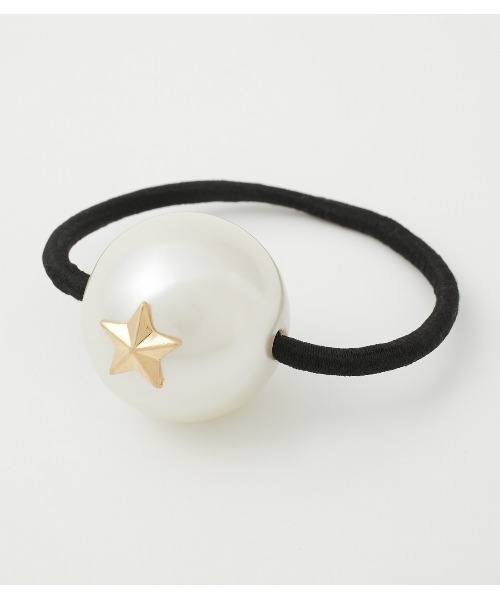 RODEO CROWNS WIDE BOWL(ロデオクラウンズワイドボウル)の「STARパールヘアゴム(ヘアゴム・レディース・オフホワイト・FREE)」の1枚目の写真