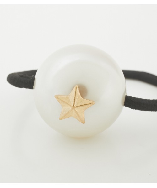 RODEO CROWNS WIDE BOWL(ロデオクラウンズワイドボウル)の「STARパールヘアゴム(ヘアゴム・レディース・オフホワイト・FREE)」の4枚目の写真