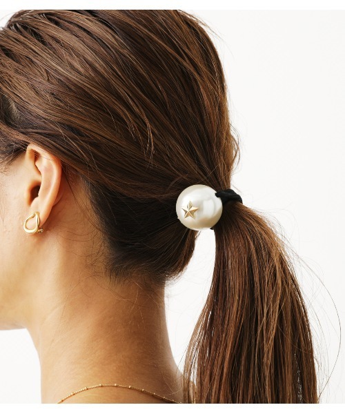 RODEO CROWNS WIDE BOWL(ロデオクラウンズワイドボウル)の「STARパールヘアゴム(ヘアゴム・レディース・オフホワイト・FREE)」の7枚目の写真