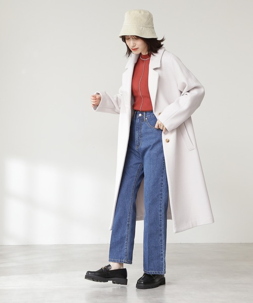 N.（N. Natural Beauty Basic）（エヌエヌナチュラルビューティーベーシック）の「【S Size Line】◆ウールパイルチェスターコート（チェスターコート・レディース・ネイビー/オフホワイト/ブルーグレー/モカ・SMALL/MEDIUM）」の6枚目の写真