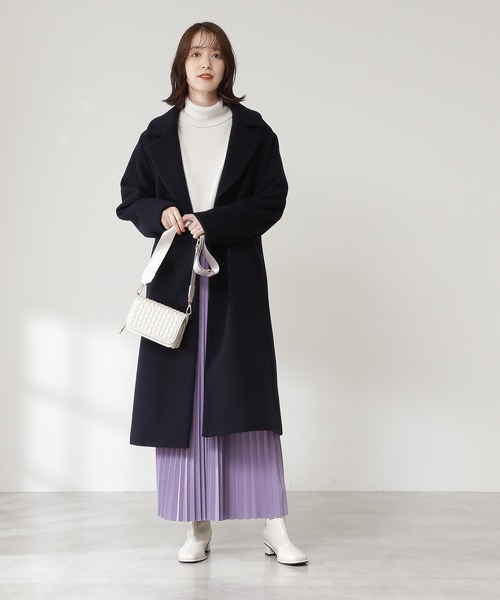 N.（N. Natural Beauty Basic）（エヌエヌナチュラルビューティーベーシック）の「【S Size Line】◆ウールパイルチェスターコート（チェスターコート・レディース・ネイビー/オフホワイト/ブルーグレー/モカ・SMALL/MEDIUM）」の7枚目の写真