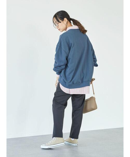 Green　Parks（グリーンパークス）の「袖ぽわ裏毛プルオーバー＊（Tシャツ/カットソー・レディース・ブラック/ベージュ/ブラウン/ブルー・FREE）」の20枚目の写真