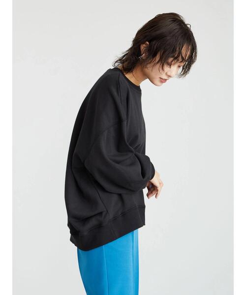 Green　Parks（グリーンパークス）の「袖ぽわ裏毛プルオーバー＊（Tシャツ/カットソー・レディース・ブラック/ベージュ/ブラウン/ブルー・FREE）」の17枚目の写真