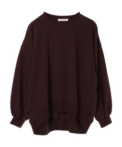 Green　Parks（グリーンパークス）の「袖ぽわ裏毛プルオーバー＊（Tシャツ/カットソー・レディース・ブラック/ベージュ/ブラウン/ブルー・FREE）」の6枚目の写真