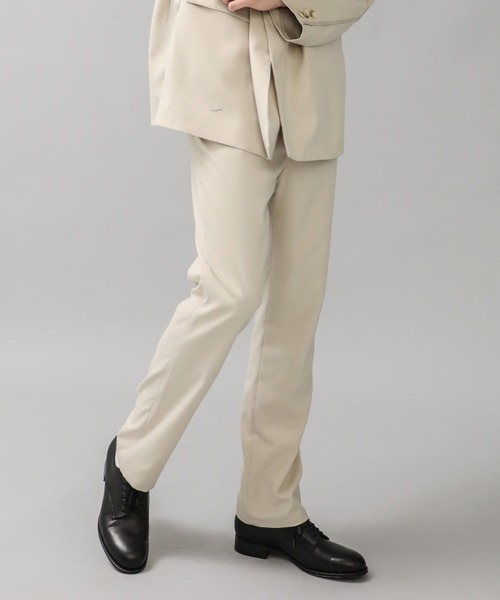 DISCOVERED（ディスカバード）の「STUDIOUS別注 トロピカルワイドパンツ（スラックス・メンズ・アイボリー/ブラック・1/3）」の3枚目の写真