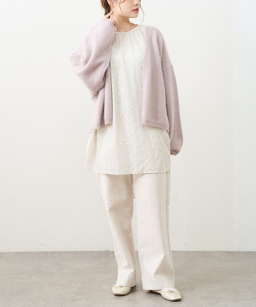 PUAL CE CIN（ピュアルセシン）の「ホワイトヤク カーディガン（カーディガン/ボレロ・レディース・アイボリー/ベージュ/ミント/ピンク/ライトピンク・FREE）」の5枚目の写真