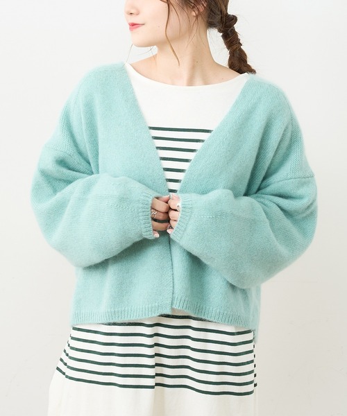 PUAL CE CIN（ピュアルセシン）の「ホワイトヤク カーディガン（カーディガン/ボレロ・レディース・アイボリー/ベージュ/ミント/ピンク/ライトピンク・FREE）」の7枚目の写真