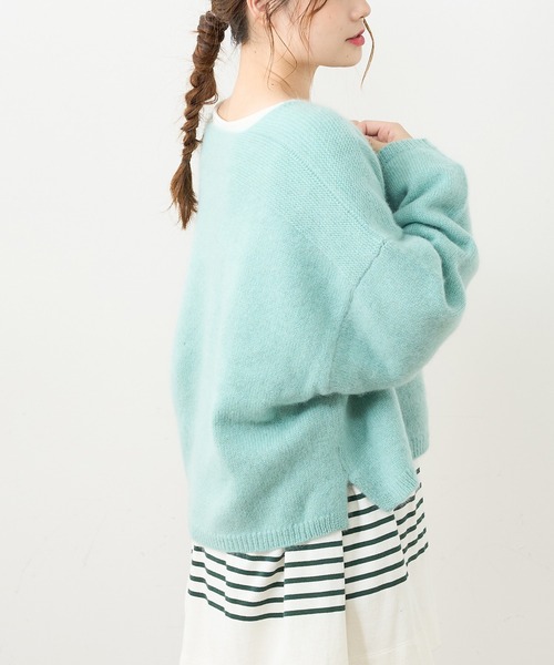 PUAL CE CIN（ピュアルセシン）の「ホワイトヤク カーディガン（カーディガン/ボレロ・レディース・アイボリー/ベージュ/ミント/ピンク/ライトピンク・FREE）」の8枚目の写真