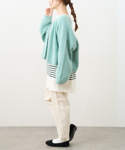PUAL CE CIN（ピュアルセシン）の「ホワイトヤク カーディガン（カーディガン/ボレロ・レディース・アイボリー/ベージュ/ミント/ピンク/ライトピンク・FREE）」の10枚目の写真