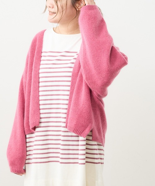 PUAL CE CIN（ピュアルセシン）の「ホワイトヤク カーディガン（カーディガン/ボレロ・レディース・アイボリー/ベージュ/ミント/ピンク/ライトピンク・FREE）」の11枚目の写真