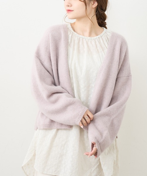 PUAL CE CIN（ピュアルセシン）の「ホワイトヤク カーディガン（カーディガン/ボレロ・レディース・アイボリー/ベージュ/ミント/ピンク/ライトピンク・FREE）」の16枚目の写真