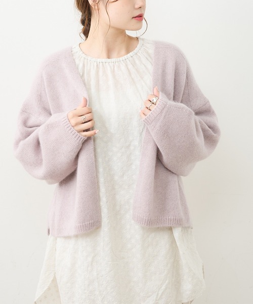 PUAL CE CIN（ピュアルセシン）の「ホワイトヤク カーディガン（カーディガン/ボレロ・レディース・アイボリー/ベージュ/ミント/ピンク/ライトピンク・FREE）」の17枚目の写真