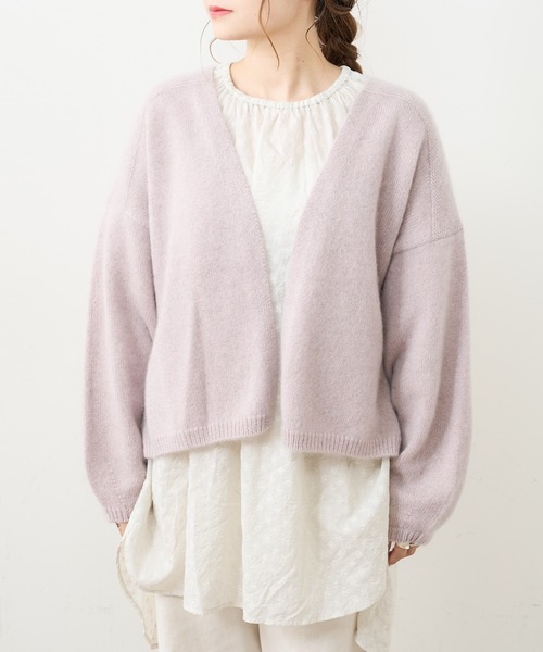 PUAL CE CIN（ピュアルセシン）の「ホワイトヤク カーディガン（カーディガン/ボレロ・レディース・アイボリー/ベージュ/ミント/ピンク/ライトピンク・FREE）」の21枚目の写真