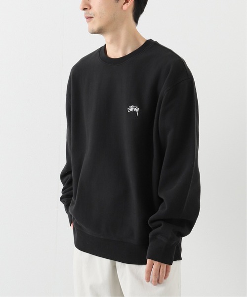 STUSSY（ステューシー）の「【STUSSY / ステューシー】Stock Logo Crew（スウェット・メンズ・ブラック/チャコールグレー/スカイブルー・MEDIUM/X-LARGE/LARGE）」の2枚目の写真