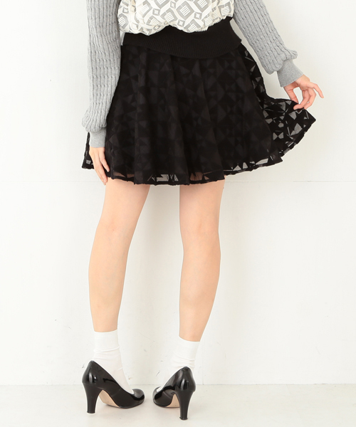 CAROLINA GLASER(カロリナ グレイサー)の「CAROLINA GLASER / スケルトン フレアースカート(スカート・レディース・ホワイト/ブラック・ONE SIZE)」の13枚目の写真