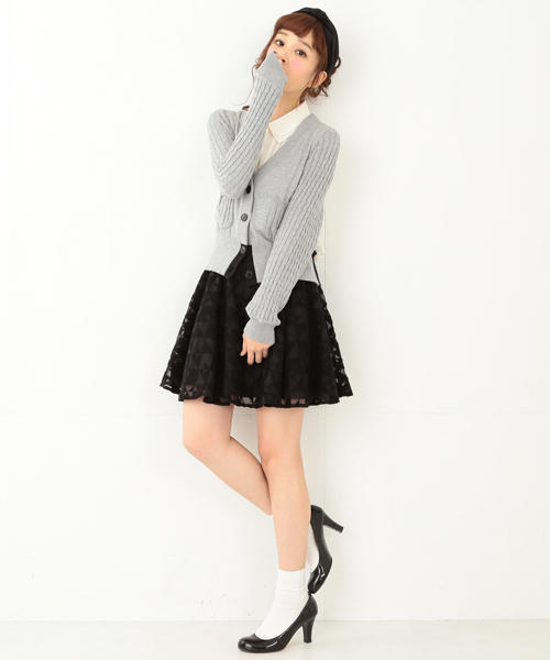 CAROLINA GLASER(カロリナ グレイサー)の「CAROLINA GLASER / スケルトン フレアースカート(スカート・レディース・ホワイト/ブラック・ONE SIZE)」の14枚目の写真