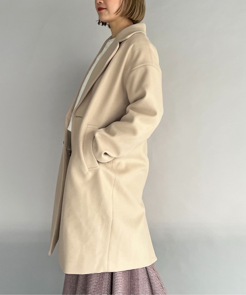 PICCIN(ピッチン)の「ダブルロングチェスターコート(その他アウター・レディース・ベージュ/イエロー/ブルー・M/L)」の8枚目の写真