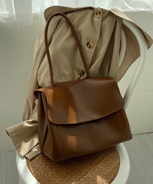 SMILE ORCHID（スマイルオーキッド）の「ふたつき２wayトートバッグ＆ショルダーバッグ（ショルダーバッグ・レディース・ブラウン/ブラック・FREE）」の9枚目の写真