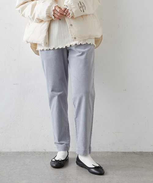 PUAL CE CIN（ピュアルセシン）の「ストレッチコールテンテーパードパンツ（その他パンツ・レディース・ブラック/ベージュ/ピンク/イエロー/ブルー/アイボリー・FREE）」の5枚目の写真