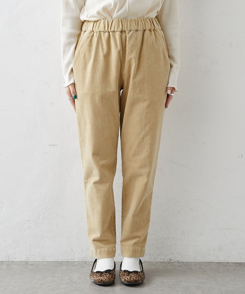 PUAL CE CIN（ピュアルセシン）の「ストレッチコールテンテーパードパンツ（その他パンツ・レディース・ブラック/ベージュ/ピンク/イエロー/ブルー/アイボリー・FREE）」の17枚目の写真