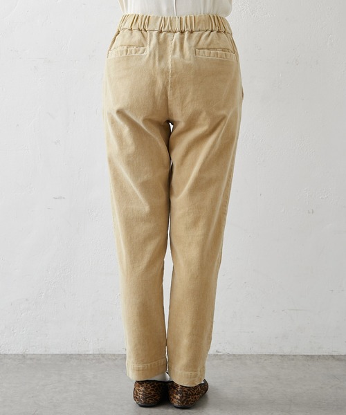 PUAL CE CIN（ピュアルセシン）の「ストレッチコールテンテーパードパンツ（その他パンツ・レディース・ブラック/ベージュ/ピンク/イエロー/ブルー/アイボリー・FREE）」の9枚目の写真