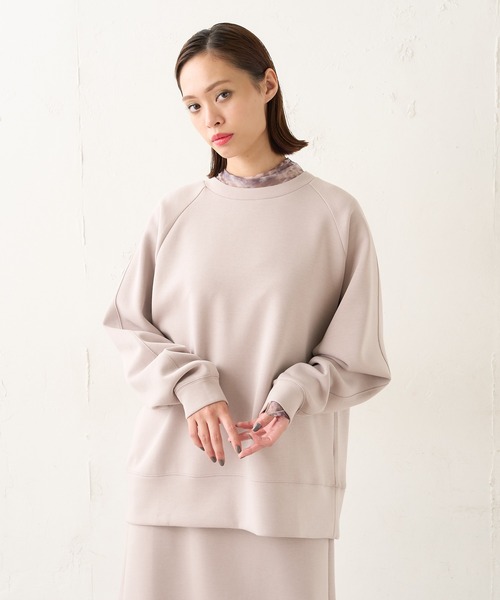 Lui's（ルイス）の「ラグランオーバートップス（Tシャツ/カットソー・レディース・ブラック/ライトグレー/カーキ・FREE）」の3枚目の写真