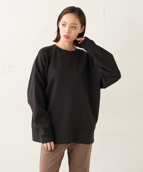 Lui's（ルイス）の「ラグランオーバートップス（Tシャツ/カットソー・レディース・ブラック/ライトグレー/カーキ・FREE）」の2枚目の写真