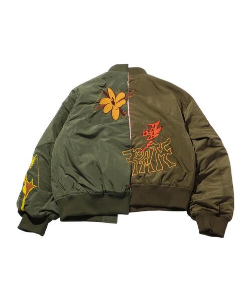 PAM パム 刺繍 リバーシブル ボンバー ジャケット MA-1 P.A.M. / PERKS AND MINI (パム パークス アンド ミニ) MARKINGS