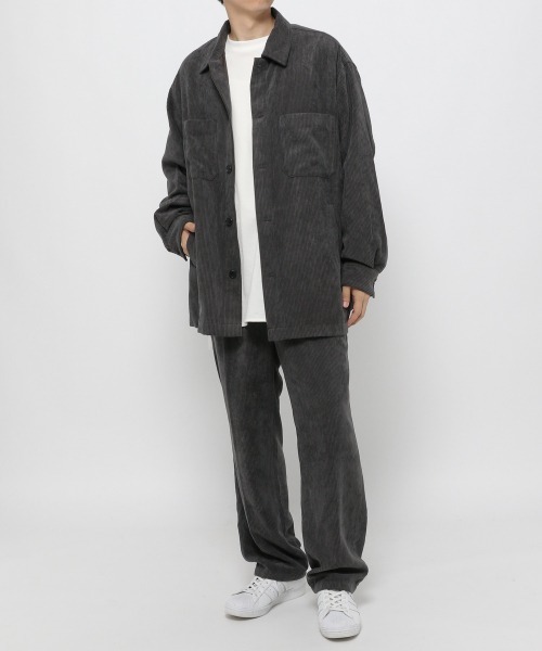 LOWRYS FARM(ローリーズファーム)の「ソフトコーデュロイシャツジャケット 255131(シャツ/ブラウス・メンズ・チャコールグレー/ダークブラウン/グリーン・MEDIUM/LARGE)」の8枚目の写真