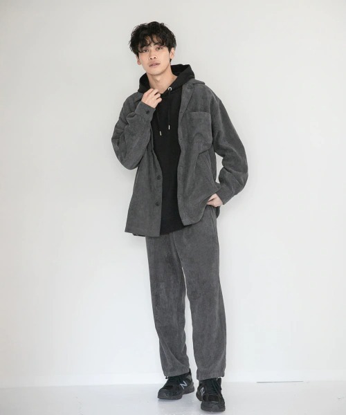 LOWRYS FARM(ローリーズファーム)の「ソフトコーデュロイシャツジャケット 255131(シャツ/ブラウス・メンズ・チャコールグレー/ダークブラウン/グリーン・MEDIUM/LARGE)」の22枚目の写真