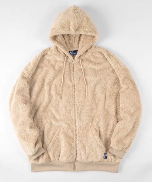 PEN FIELD(ペンフィールド)の「【PENFIELD/ペンフィールド】シャギーボアフリース ジップパーカージャケット/防風(ブルゾン・レディース・チャコールグレー/ベージュ/オフホワイト/ライトブラウン・M/L/XL)」の4枚目の写真