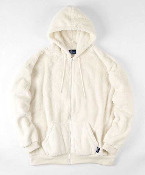PEN FIELD(ペンフィールド)の「【PENFIELD/ペンフィールド】シャギーボアフリース ジップパーカージャケット/防風(ブルゾン・レディース・チャコールグレー/ベージュ/オフホワイト/ライトブラウン・M/L/XL)」の2枚目の写真