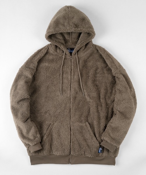 PEN FIELD(ペンフィールド)の「【PENFIELD/ペンフィールド】シャギーボアフリース ジップパーカージャケット/防風(ブルゾン・レディース・チャコールグレー/ベージュ/オフホワイト/ライトブラウン・M/L/XL)」の3枚目の写真