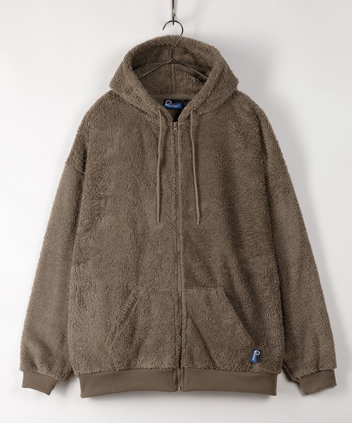 PEN FIELD(ペンフィールド)の「【PENFIELD/ペンフィールド】シャギーボアフリース ジップパーカージャケット/防風(ブルゾン・レディース・チャコールグレー/ベージュ/オフホワイト/ライトブラウン・M/L/XL)」の11枚目の写真