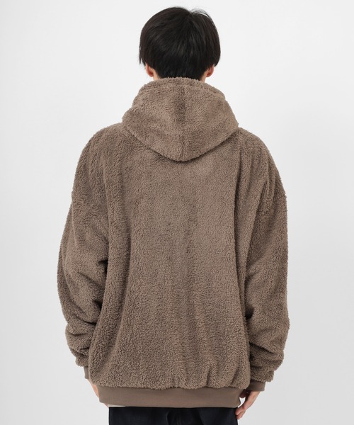PEN FIELD(ペンフィールド)の「【PENFIELD/ペンフィールド】シャギーボアフリース ジップパーカージャケット/防風(ブルゾン・レディース・チャコールグレー/ベージュ/オフホワイト/ライトブラウン・M/L/XL)」の14枚目の写真