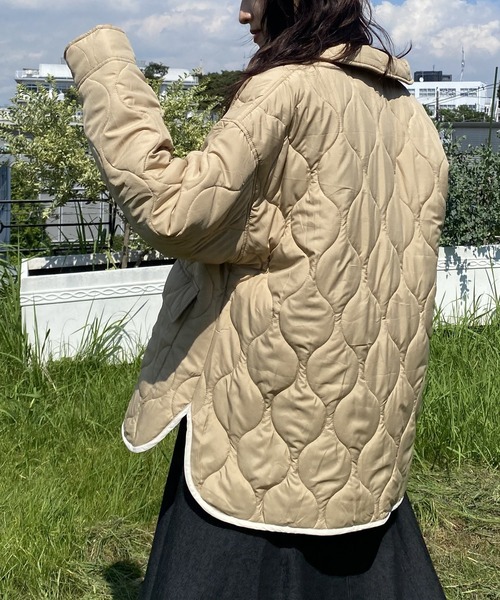 AS KNOW AS PINKY(アズノゥアズピンキー)の「波キルトでかるーいジャケット(その他アウター・レディース・ブルーグレー/ベージュ/オレンジ/カーキ/ロイヤルブルー/グリーン・FREE)」の8枚目の写真