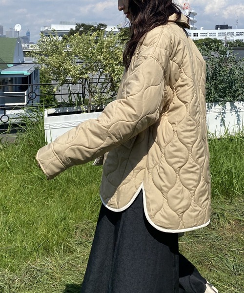 AS KNOW AS PINKY(アズノゥアズピンキー)の「波キルトでかるーいジャケット(その他アウター・レディース・ブルーグレー/ベージュ/オレンジ/カーキ/ロイヤルブルー/グリーン・FREE)」の11枚目の写真