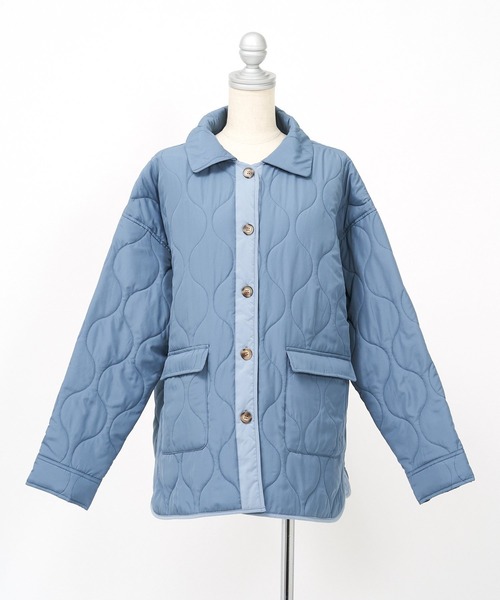 AS KNOW AS PINKY(アズノゥアズピンキー)の「波キルトでかるーいジャケット(その他アウター・レディース・ブルーグレー/ベージュ/オレンジ/カーキ/ロイヤルブルー/グリーン・FREE)」の20枚目の写真