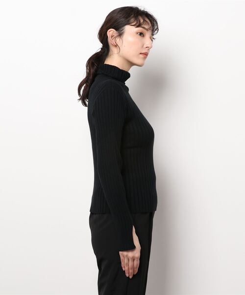 spoon store（スプーンストア）の「リブニットタートルネックインナー（ニット/セーター・レディース・ブラック/ブラウン/グリーン/アイボリー・フリー）」の6枚目の写真