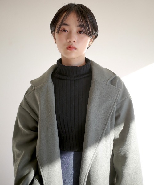 spoon store（スプーンストア）の「リブニットタートルネックインナー（ニット/セーター・レディース・ブラック/ブラウン/グリーン/アイボリー・フリー）」の12枚目の写真