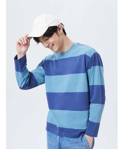 GAP(ギャップ)の「カーボナイズドジャージー イージー Tシャツ(Tシャツ/カットソー・メンズ・ネイビー/ホワイト系その他/ホワイト/ベージュ/ブルー/ピンク系その他/オレンジ/ピンク/ブルー系その他・XS/L/M/S/XL)」の6枚目の写真