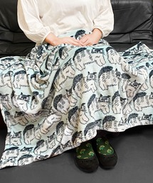 松尾ミユキ（マツオミユキ）の「松尾ミユキ/ウォームブランケット/猫総柄（ブランケット・キッズ）」