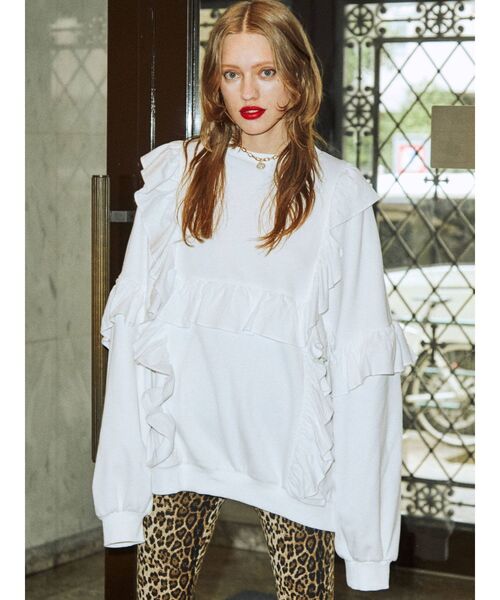 STELLA McCARTNEY ラッフルフリル プルオーバー スウェット adidas by Stella McCartney (アディダス バイ ステラ