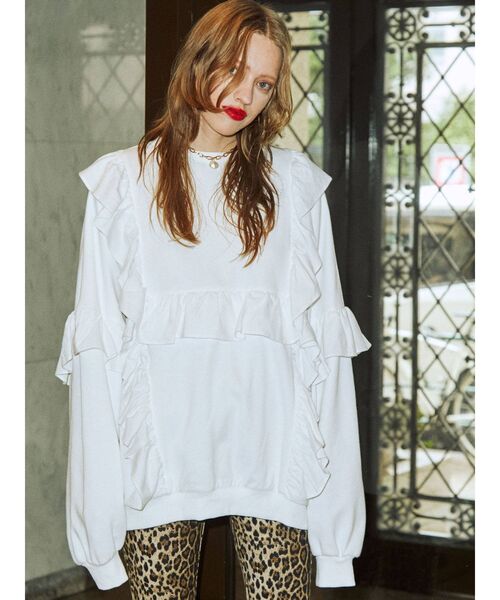 jouetie（ジュエティ）の「マルチフリルプルオーバー【スウェット/トレーナー】（スウェット・レディース・ブラック/オフホワイト/ブルー/グリーン・MEDIUM）」の11枚目の写真